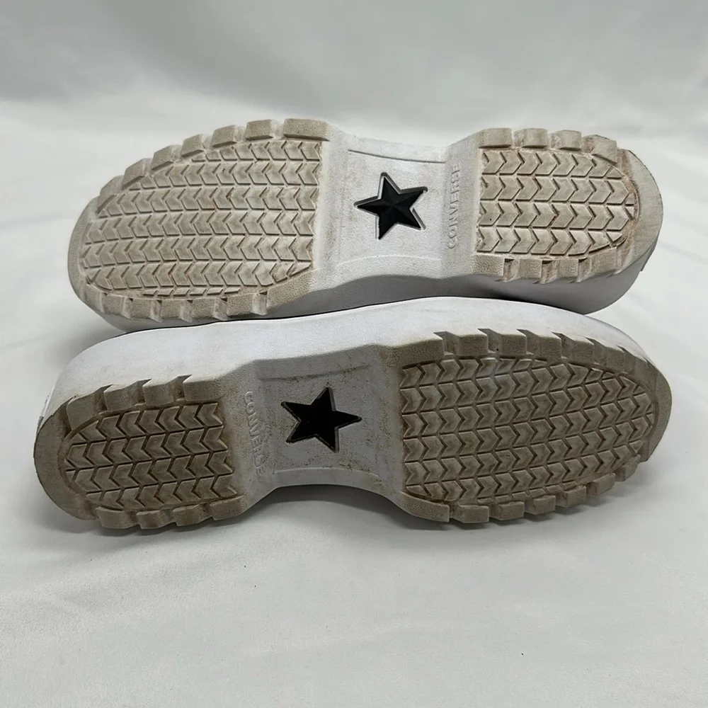 Converse All Star Platform White Sneakers Size 3